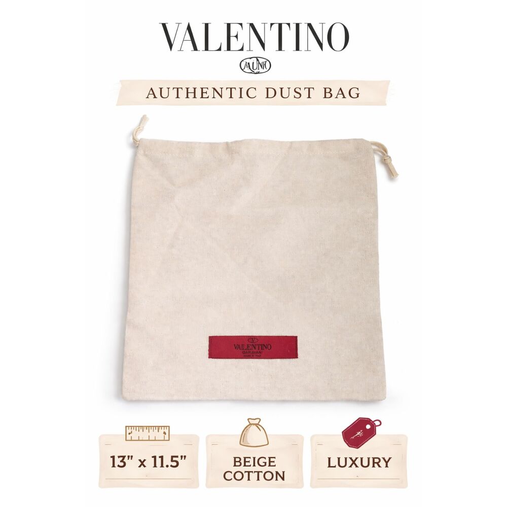 Valentino Garavani Dust Bag Beige Drawstring | 13x11.5 | Authentic